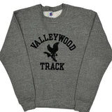 Made In USA Russell Athletic Valleywood Track Sweatshirt - Small Grey Cotton Blend