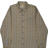 Timberland Checked Shirt - Large Gray Cotton