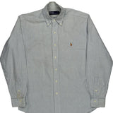 Polo By Ralph Lauren Striped Shirt - Medium Blue Cotton