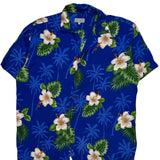 Lecanto Floral Hawaiian Shirt - XL Green Cotton