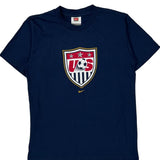 USA Soccer Nike Graphic T-Shirt - Large Blue Cotton