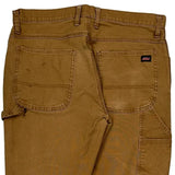 Dickies Carpenter Trousers - 36W 32L Brown Cotton