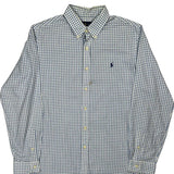 Ralph Lauren Checked Shirt - XL Blue Cotton