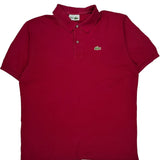 Lacoste Polo Shirt - XL Red Cotton