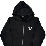 True Religion Graphic Hoodie - Large Black Cotton
