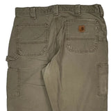Carhartt Carpenter Trousers - 36W 34L Khaki Cotton