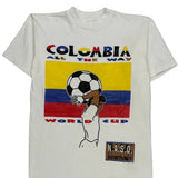 Single Stitch Columbia World Cup Unbranded Graphic T-Shirt - Small Multicoloured Cotton
