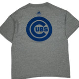 Chicago Cubs Adidas Mlb T-Shirt - Large Gray Cotton