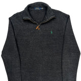 Polo By Ralph Lauren 1/4 Zip - Small Gray Cotton