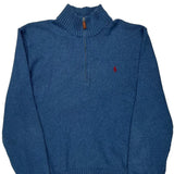 Polo By Ralph Lauren 1/4 Zip - 2XL Blue Cotton