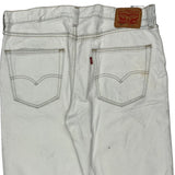 Levis Denim Shorts - 32W 10L White Cotton
