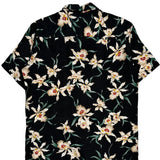 Paradise Found Floral Hawaiian Shirt - Large Black Viscose