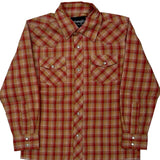 Age 7-8 Wrangler Checked Shirt - Small Orange Cotton