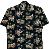 Campia Moda Floral Hawaiian Shirt - Medium Black Cotton