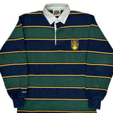 Ubc Barbarian Striped Rugby Shirt - Medium Blue Cotton