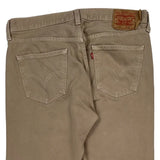 501 Levis Jeans - 36W 33L Beige Cotton