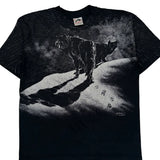 Wolf Harlequin Graphic Aop T-Shirt - XL Black Cotton