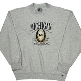 University Of Michigan Russell Athletic College Sweatshirt - Large Grey Cotton