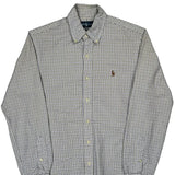 Ralph Lauren Checked Shirt - Small White Cotton