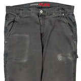 Dickies Double Knee Carpenter Pants - 36W 32L Gray Cotton Blend