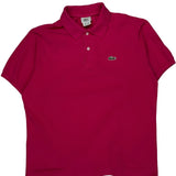 Lacoste Polo Shirt - Large Pink Cotton