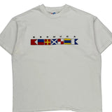 Bermuda Hanes Graphic T-Shirt - XL White Cotton