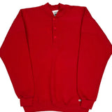 90'S Blank Made In USA Lee Sweatshirt - Large Red Cotton Blend