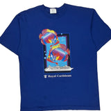 Unbranded Graphic T-Shirt - 2XL Blue Cotton