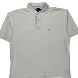 Tommy Hilfiger Polo Shirt - XL White Cotton