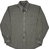 Tommy Hilfiger Striped Shirt - Large Gray Cotton