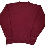 Made In USA 20/20 Hvywt Trout Fly Fishing Sweatshirt - Large Burgundy Cotton