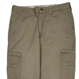 Dickies Cargo Trousers - 34W 32L Khaki Cotton