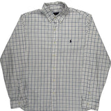 Ralph Lauren Checked Shirt - XL White Cotton