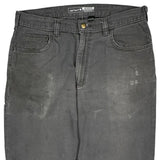 Carhartt Carpenter Trousers - 34W 34L Grey Cotton Blend