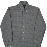 Ralph Lauren Checked Shirt - Small Grey Cotton
