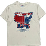 All American Bowl Hanes Graphic T-Shirt - Medium White Cotton