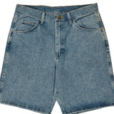 Wrangler Denim Shorts - 33W 9L Blue Cotton