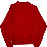 Reverse Weave Champion Spellout Sweatshirt - XS Red Cotton