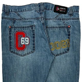 Coogi Graphic Jeans - 38W 32L Blue Cotton
