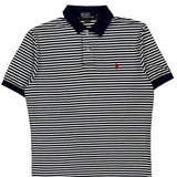 Polo By Ralph Lauren Striped Polo Shirt - Small Black & White Cotton