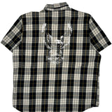 Motorcycles Harley Davidson Checked Short Sleeve Shirt - 2XL Black Cotton