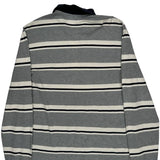 Lacoste Striped Long Sleeve Polo Shirt - 2XL Navy Cotton