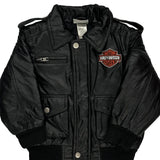 Age 3 Harley Davidson Leather Jacket - 2XS Black Faux Leather
