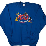 100 Years Of Magic Disney Graphic Long Sleeve T-Shirt - XL Blue Cotton