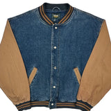 Buck Ranch Dunbrooke Graphic Varsity Jacket - XL Blue Denim