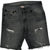 True Religion Denim Shorts - 34W 10L Gray Cotton