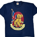 Single Stitch Unbranded Graphic T-Shirt - Large Navy Cotton