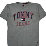 Tommy Jeans Spellout T-Shirt - Medium Grey Cotton