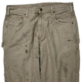 Carhartt Double Knee Carpenter Trousers - 36W 31L Khaki Cotton