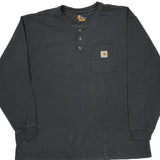 Carhartt Long Sleeve T-Shirt - 2XL Black Cotton